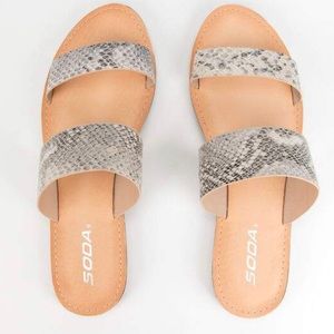 2 Band Python/Snake Print Allie Sandal